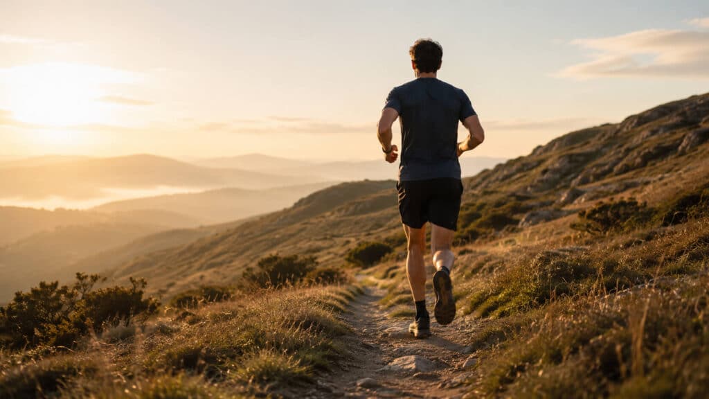 Coureur ayant retrouvé la liberté de courir sans orthèse après un protocole de renforcement musculaire et de soin